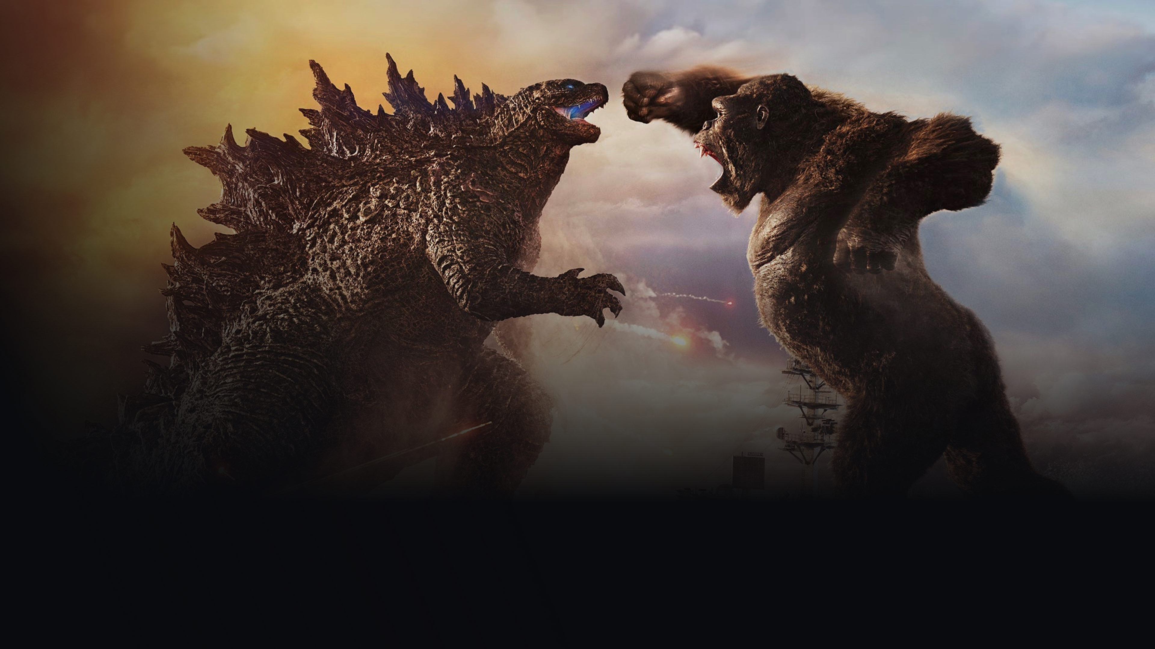 Background image featuring Godzilla vs Kong